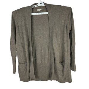 Sonoma Womens Cardigan Sweater Size L Open Front Lightweight Brown Soft